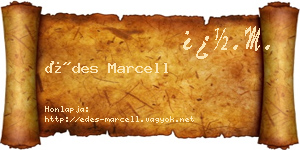 Édes Marcell névjegykártya